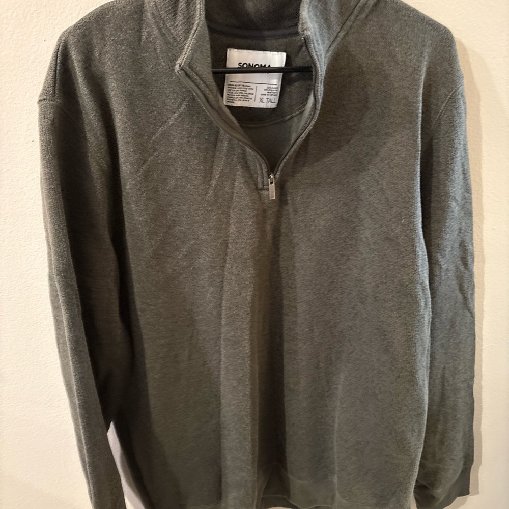 Sonoma Men's Green Half-Zip Sweater XL